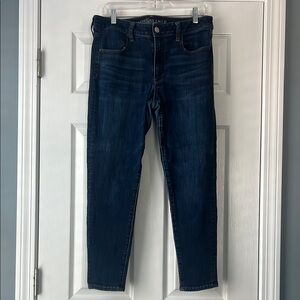American Eagle Outfitters Women's Dark Blue Skinny Jeans